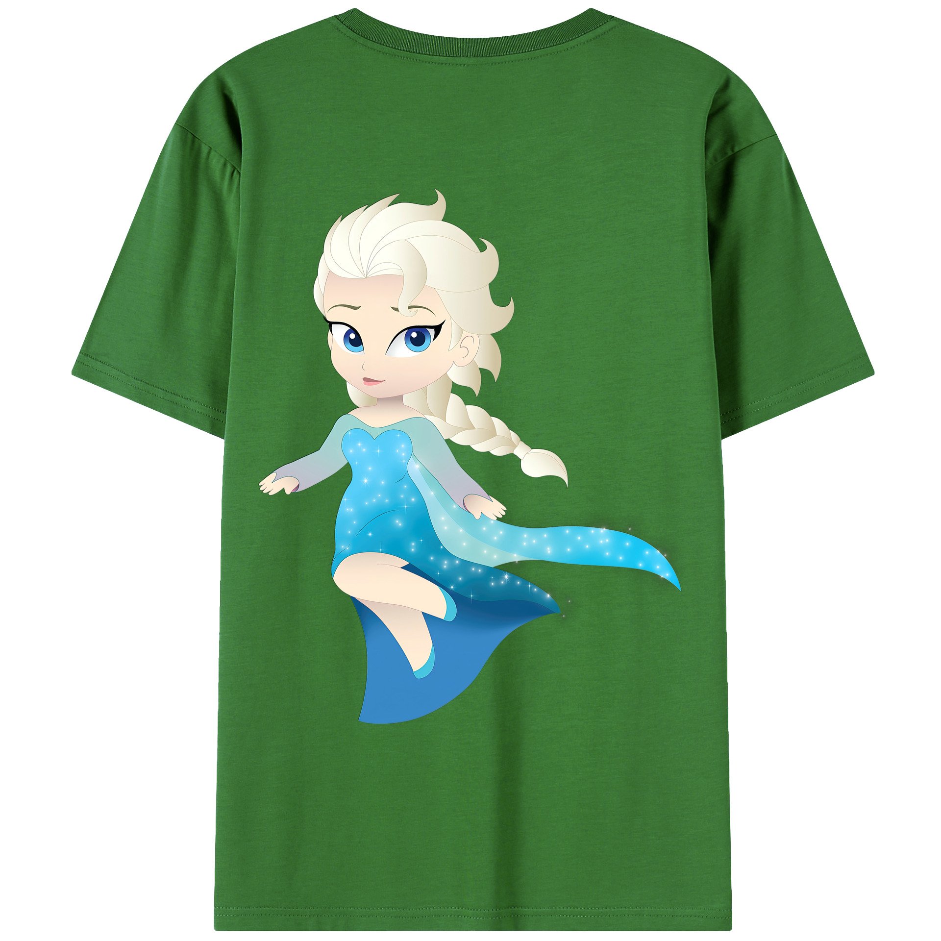 （画像用） アナと雪の女王 アンナ エルサ Frozen Anna Elsa レディース半袖Tシャツ(バックプリント)